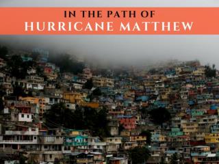 In the path of Hurricane Matthew