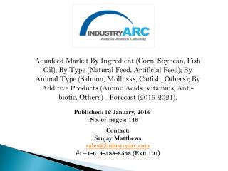 Aquafeed Market: increase in consumption of fish for dietary supplements is propelling the growth through 2021