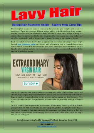 Buying Hair Extensions Online – Explore Some Great Tips