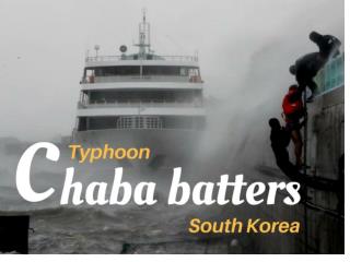Typhoon Chaba batters South Korea
