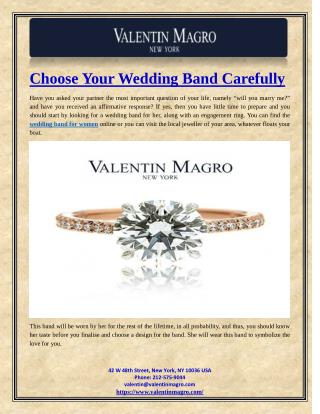 Choose Your Wedding Band Carefully