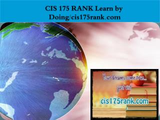 CIS 175 RANK Learn by Doing/cis175rank.com