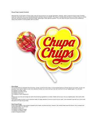 Chupa Chups Inspired Cocktails - Funworks