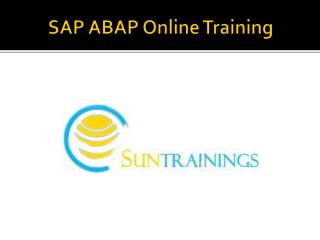 SAP ABAP Online Training in Hyderabad