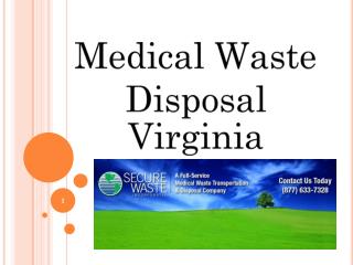 Medical Waste Disposal Virginia