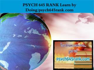 PSYCH 645 RANK Learn by Doing/psych645rank.com