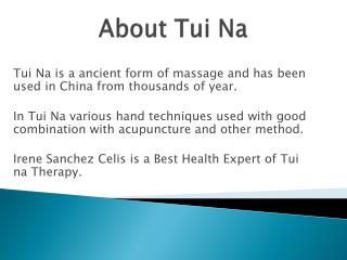 What is Tui Na massage therapy