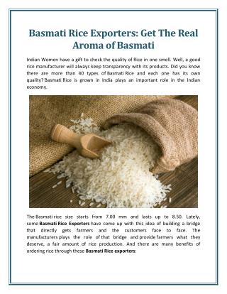 Benefits of Ordering Rice Through Basmati Rice Exporters