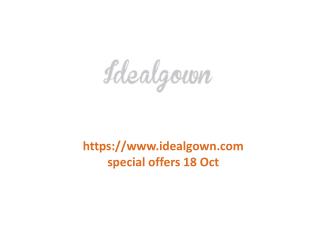 www.idealgown.com special offers 18 Oct