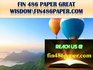 FIN 486 PAPER GREAT WISDOM\fin486paper.com
