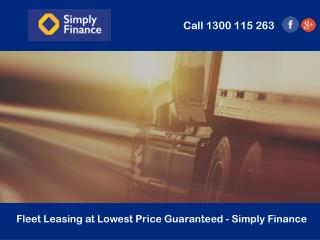 Fleet Leasing at Lowest Price Guaranteed - Simply Finance
