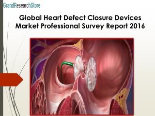 Global Heart Defect Closure Devices Market Professional Survey Report 2016