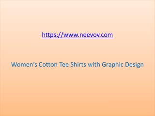 Womens Cotton Tee Shirts Black 2 Colour with Graphic Design