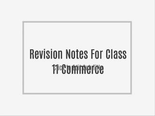 Revision Notes For Class 11 Mathematics