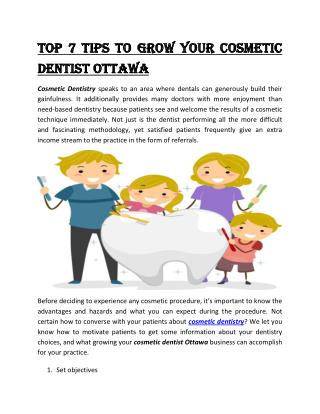 Top 7 Tips To Grow Your cosmetic dentist Ottawa