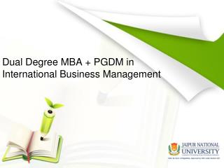 Dual Degree in International Business Management