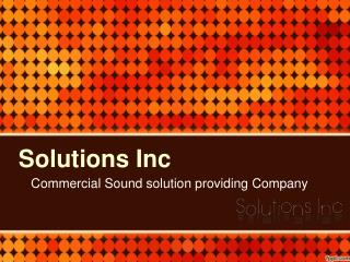 Solutions mix sound systems