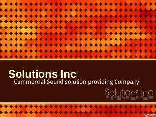 Solutions inc Sound Systems