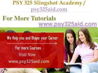 PSY 325 Slingshot Academy / psy325aid.com