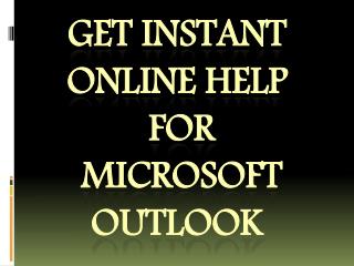 Get online support for Microsoft outlook