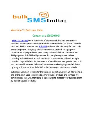 Advantage of using Bulk SMS Services