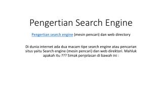 Pengertian search engine