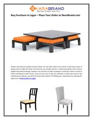 Buy Furniture in Lagos – Place Your Order at SkaraBrand.com