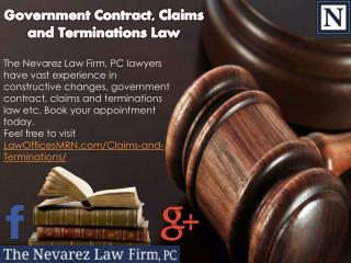 Government Contract, Claims and Terminations Law