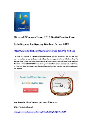Microsoft Certification 70-410 Questions and Answers