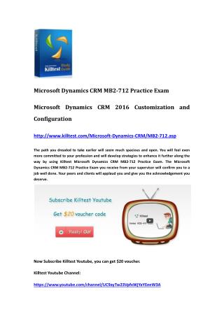 Microsoft Certification MB2-712 Questions and Answers
