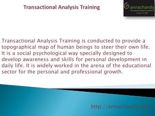 Transactional Analysis Training