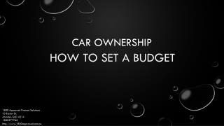 How to Set a Budget for Car Ownership