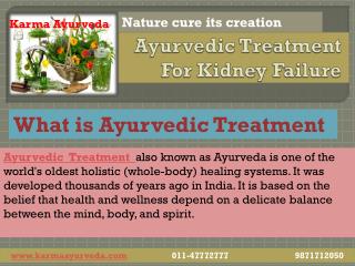 Ayurvedic treatment for kidney failure