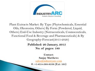 Plant Extracts Market: India and China are the prominent countries with high demand for medicine from herbs.