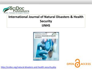 International Journal of Natural Disasters & Health Security