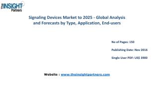 Signaling Devices Market to 2025-Industry Analysis, Applications, Opportunities and Trends |The Insight Partners