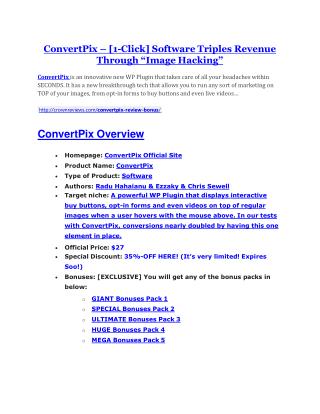 ConvertPix review - ConvertPix top notch features