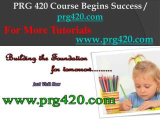 PRG 420 Course Begins Success / prg420dotcom