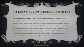 Ottawa Neuromuscular Dentistry | Florence Dentistry