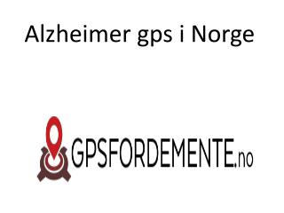 Alzheimer gps i Norge