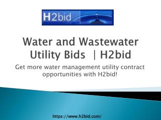 Water and Wastewater Utility Bids | H2bid USA