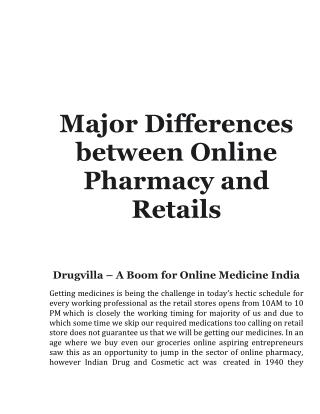 Pharmacy online in Delhi/NCR