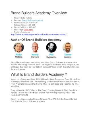 Brand Builders Academy Review