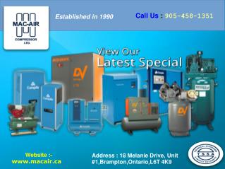 Air Compressor Service in Mississauga, Brampton and Barrie