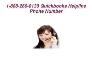 Quickbooks Helpline Phone Number 1 888 269 0130