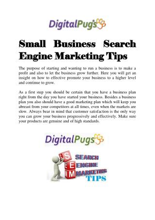 Small Business Search Engine Marketing Tips