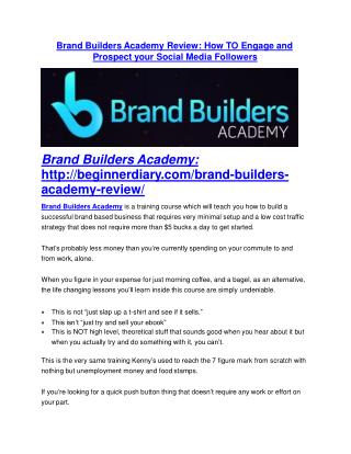 Brand Builders Academy review demo and premium bonus