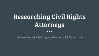 Researching Civil Rights Attorneys