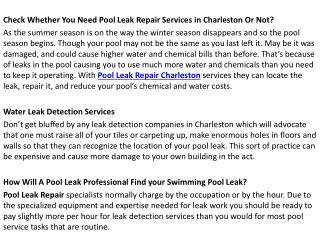 Advance Slab Leak Detection