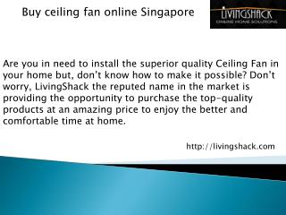 Buy ceiling fan online Singapore